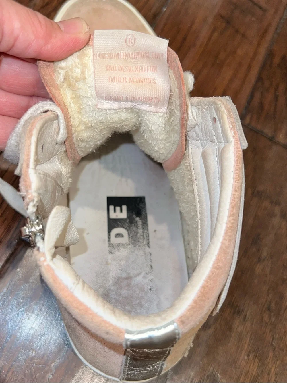 Golden Goose Blush Pink Suede High-Top Sneakers